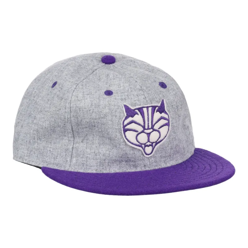 Northwestern University Mascot Vintage Ballcap - Gray made by Ebbets Field Flannels