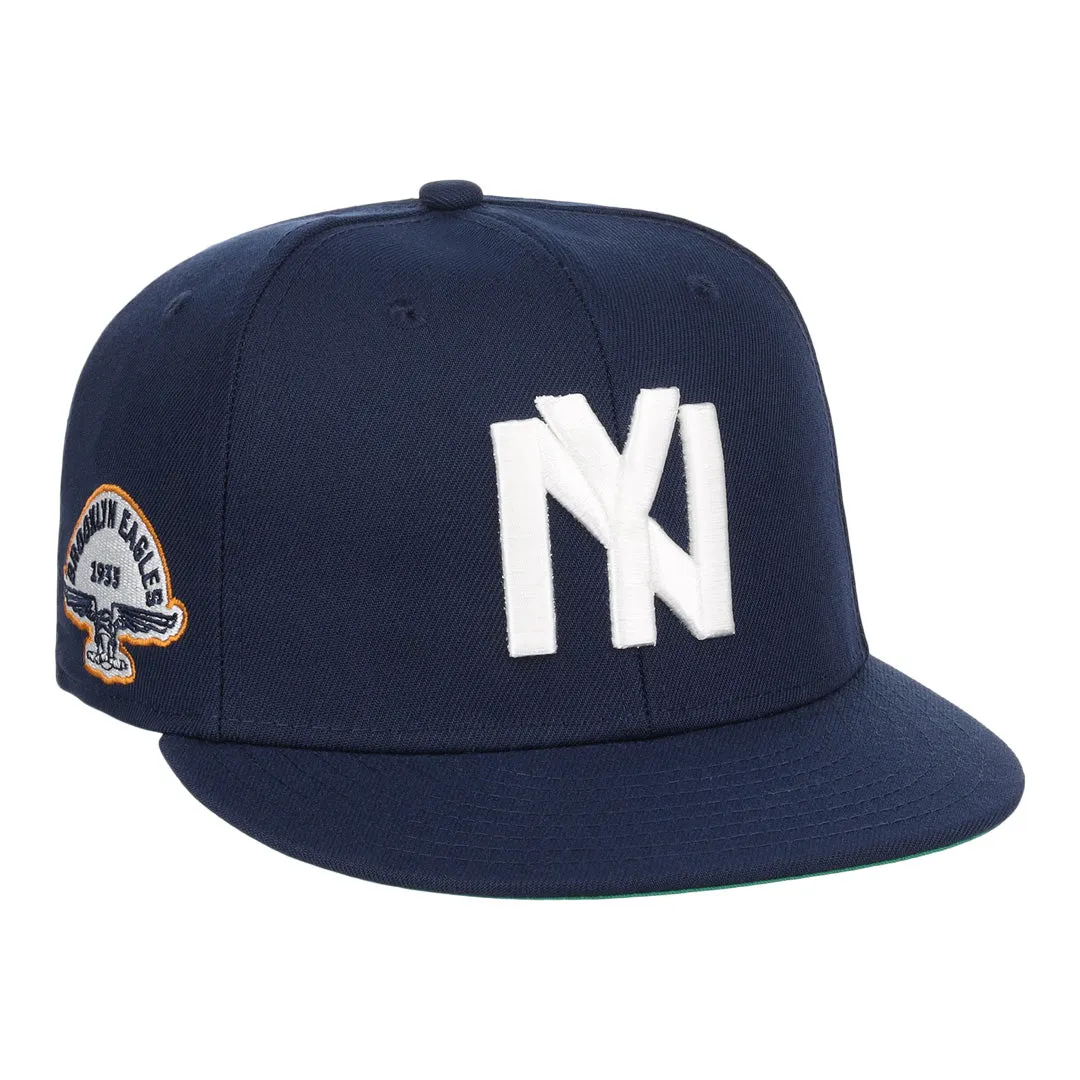 Brooklyn Eagles NLB Team Color Fitted Ballcap sold by Ebbets Field Flannels