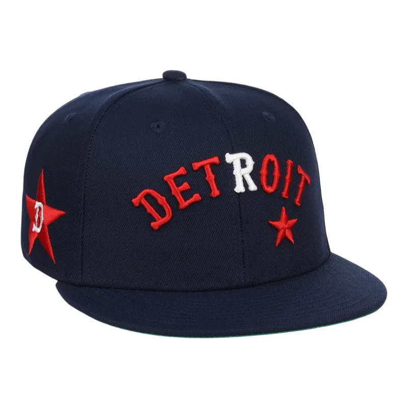 Detroit Stars NLB Team Color Fitted Ballcap sold by Ebbets Field Flannels