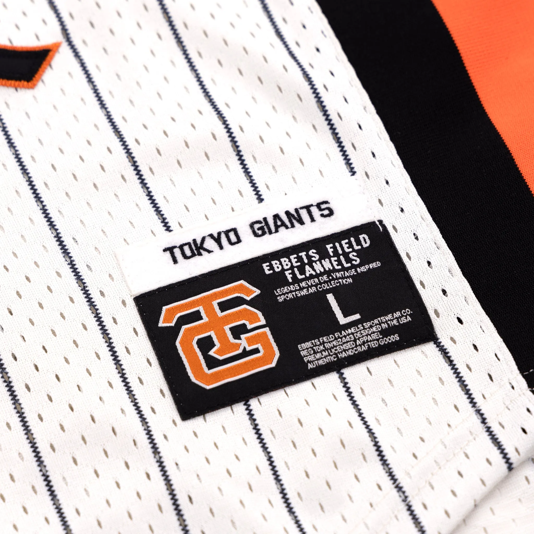 Tokyo Giants EFF Pinstripe Button Down Jersey sold by Ebbets Field Flannels product image thumbnail 4