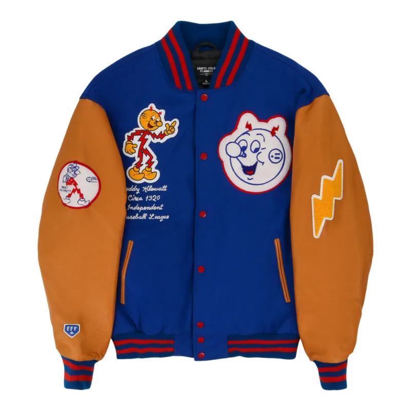 Reddy Kilowatt Dna Varsity Jacket sold by Ebbets Field Flannels