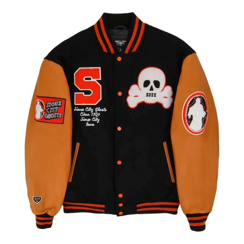 Sioux City Ghosts NLB Dna Varsity Jacket made by Ebbets Field Flannels