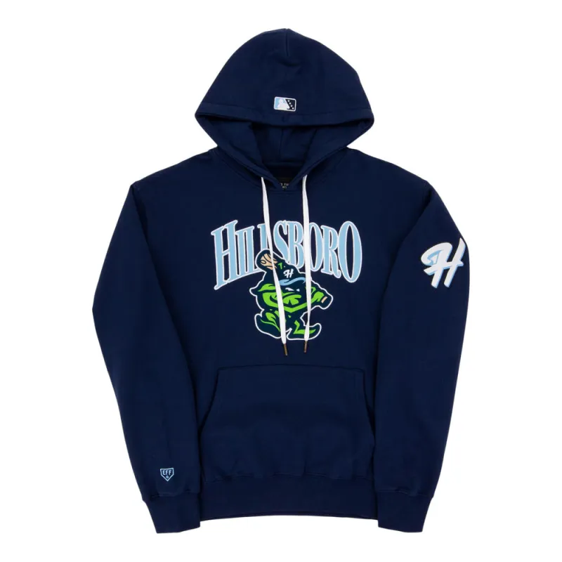 Hillsboro Hops MiLB Cotton Hooded Sweatshirt sold by Ebbets Field Flannels