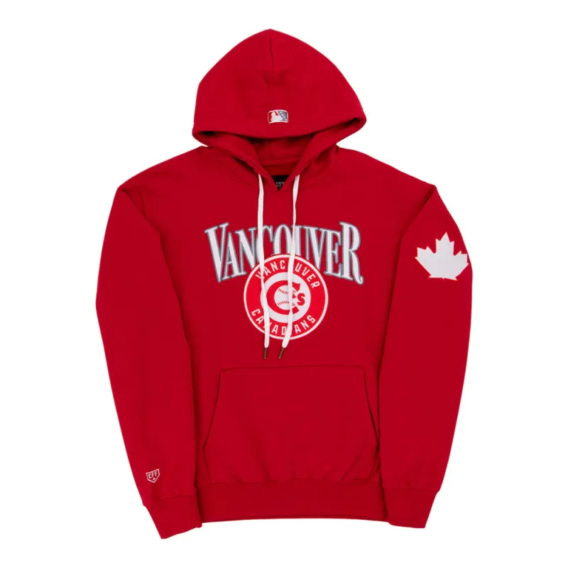 Vancouver Canadians MiLB Cotton Hooded Sweatshirt made by Ebbets Field Flannels