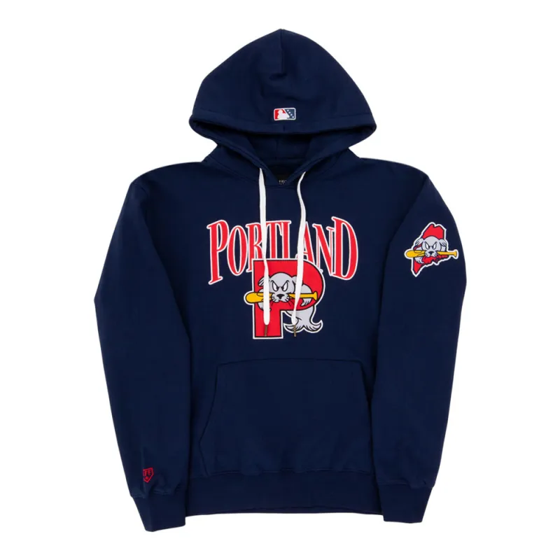 Portland Sea Dogs MiLB Cotton Hooded Sweatshirt sold by Ebbets Field Flannels