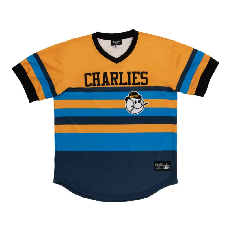 Charleston Charlies MiLB Vintage V-Neck Jersey sold by Ebbets Field Flannels