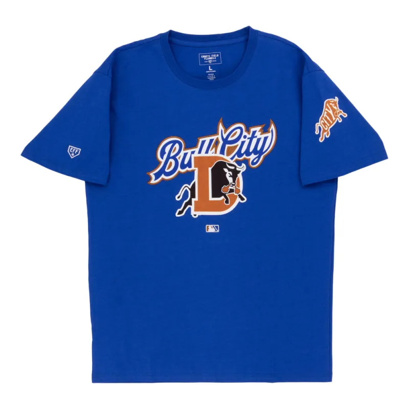 Durham Bulls MiLB Fashion Cotton Short Sleeve Tee made by Ebbets Field Flannels
