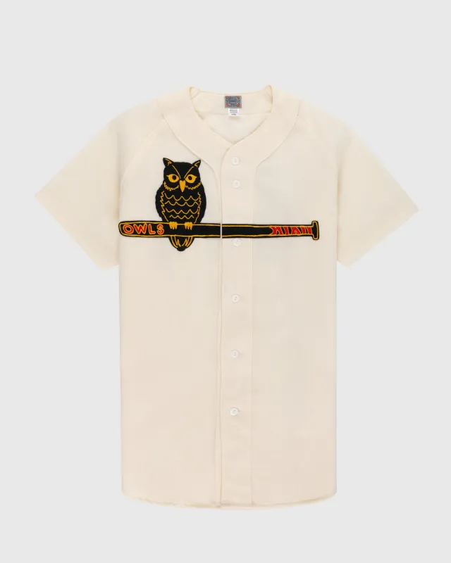 Topeka Owls 1947 Authentic Wool Home Baseball Jersey sold by Ebbets Field Flannels
