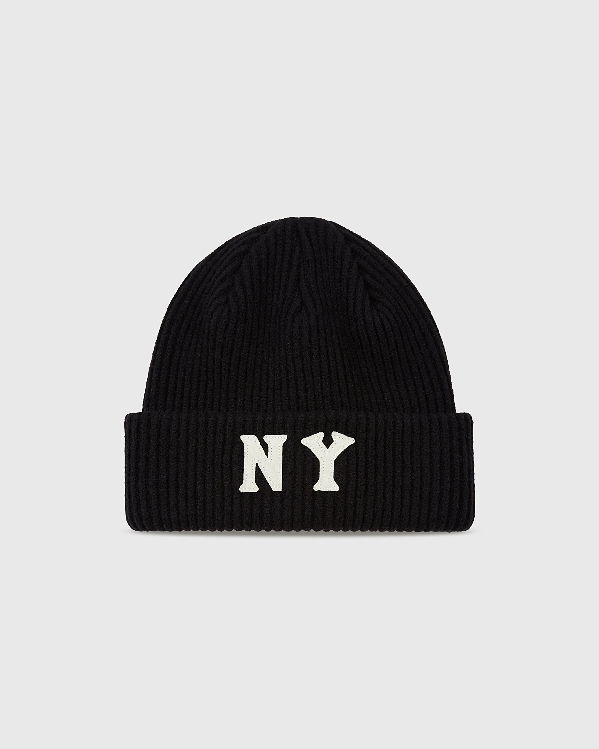 New York Black Yankees Felt Logo Ribbed Beanie sold by Ebbets Field Flannels