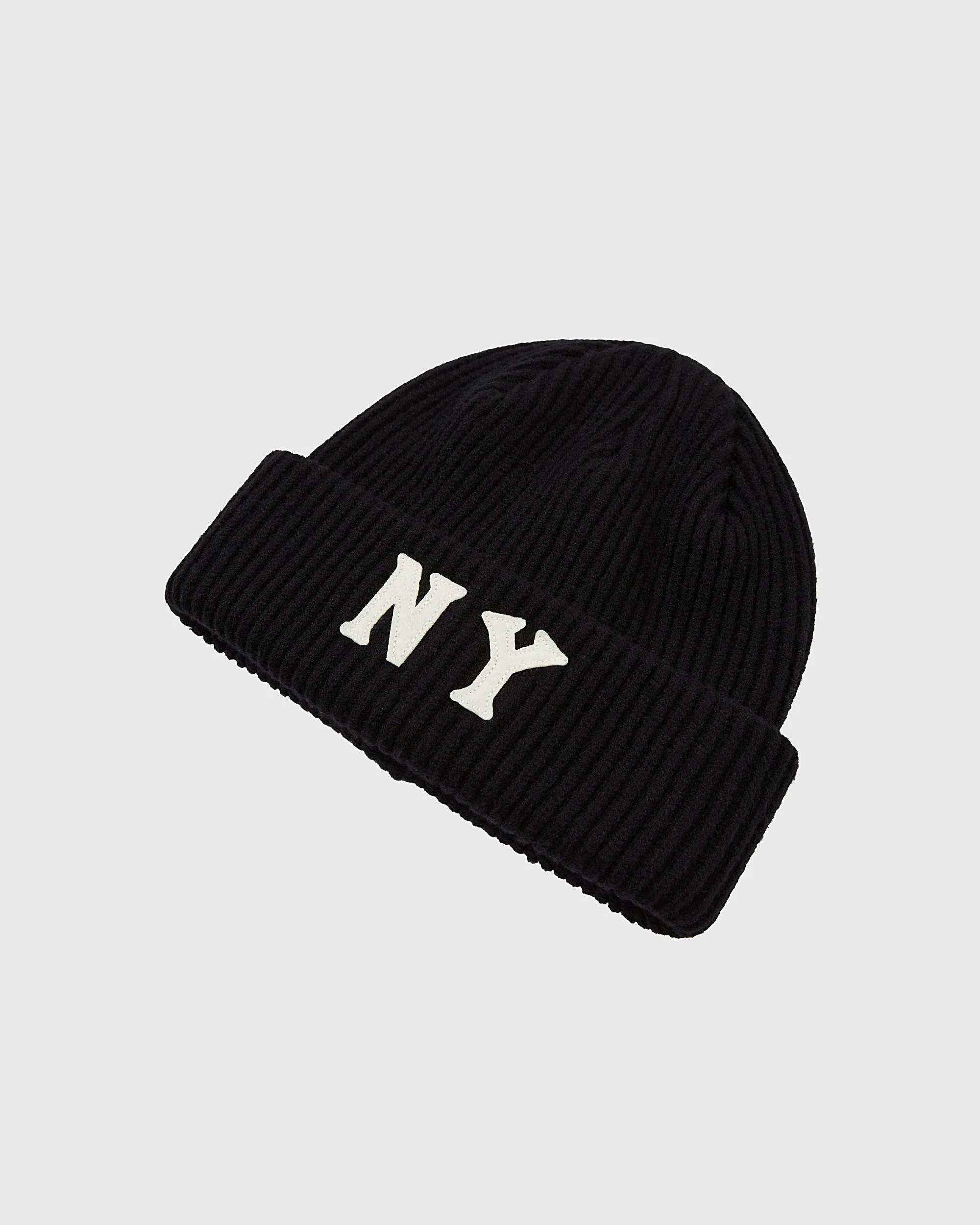 New York Black Yankees Felt Logo Ribbed Beanie sold by Ebbets Field Flannels product image thumbnail 3