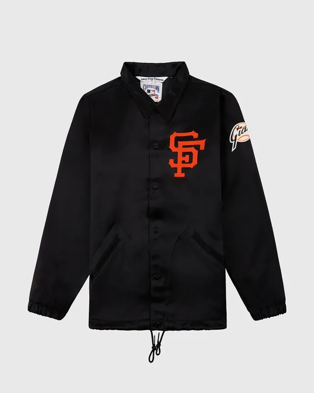 San Francisco Giants 1958 Satin Windbreaker Jacket sold by Ebbets Field Flannels
