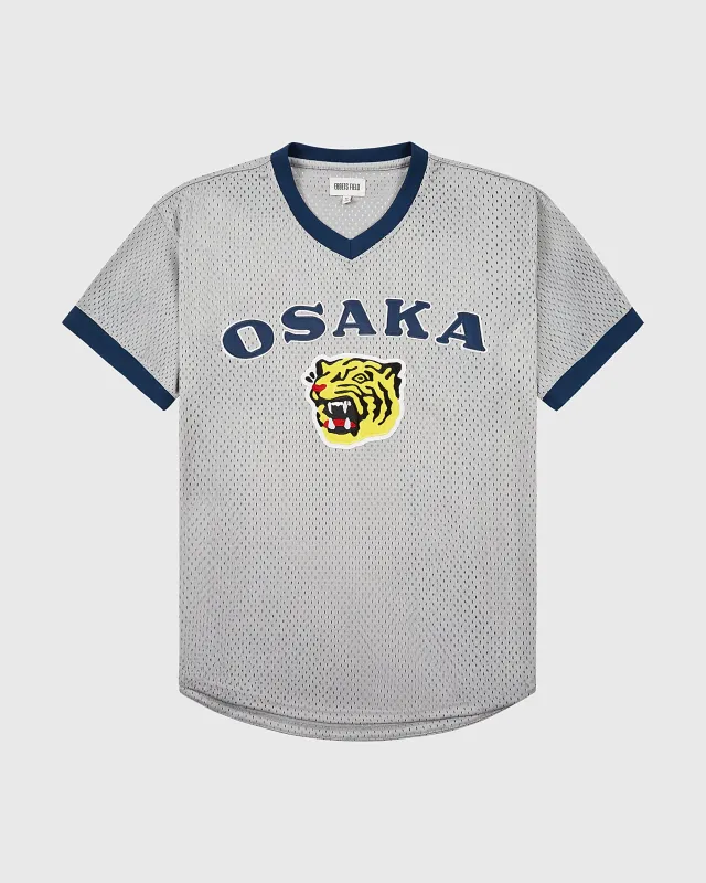 Osaka Tigers Mesh V-Neck Jersey sold by Ebbets Field Flannels