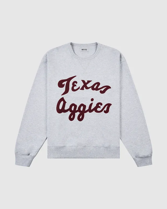 Texas A&M University Heavyweight Cotton Terry Crewneck sold by Ebbets Field Flannels