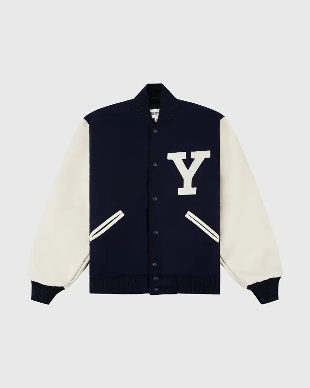Yale University Wool & Leather Varsity Jacket made by Ebbets Field Flannels