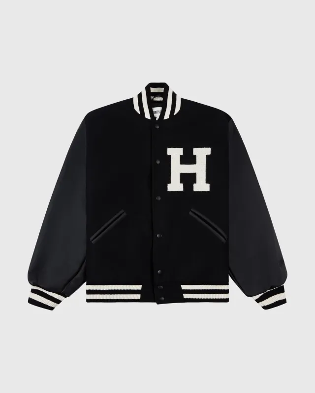 Harvard University Wool and Leather Varsity Jacket sold by Ebbets Field Flannels