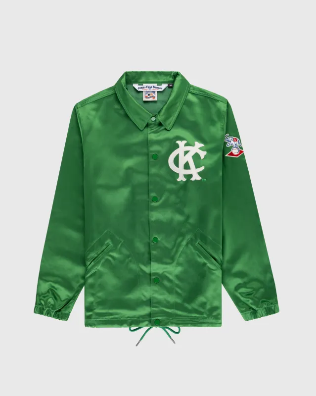Kansas City Athletics 1963 Satin Windbreaker Jacket sold by Ebbets Field Flannels
