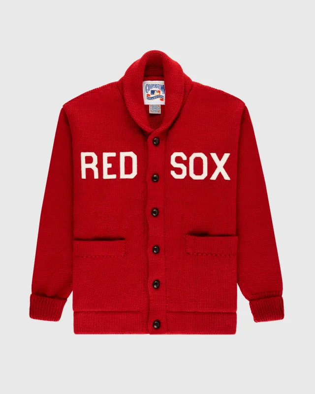 Boston Red Sox 1917 Wool Shawl Collar Sweater sold by Ebbets Field Flannels