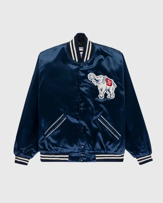 Philadelphia Athletics 1953 Authentic All Satin Varsity Jacket sold by Ebbets Field Flannels