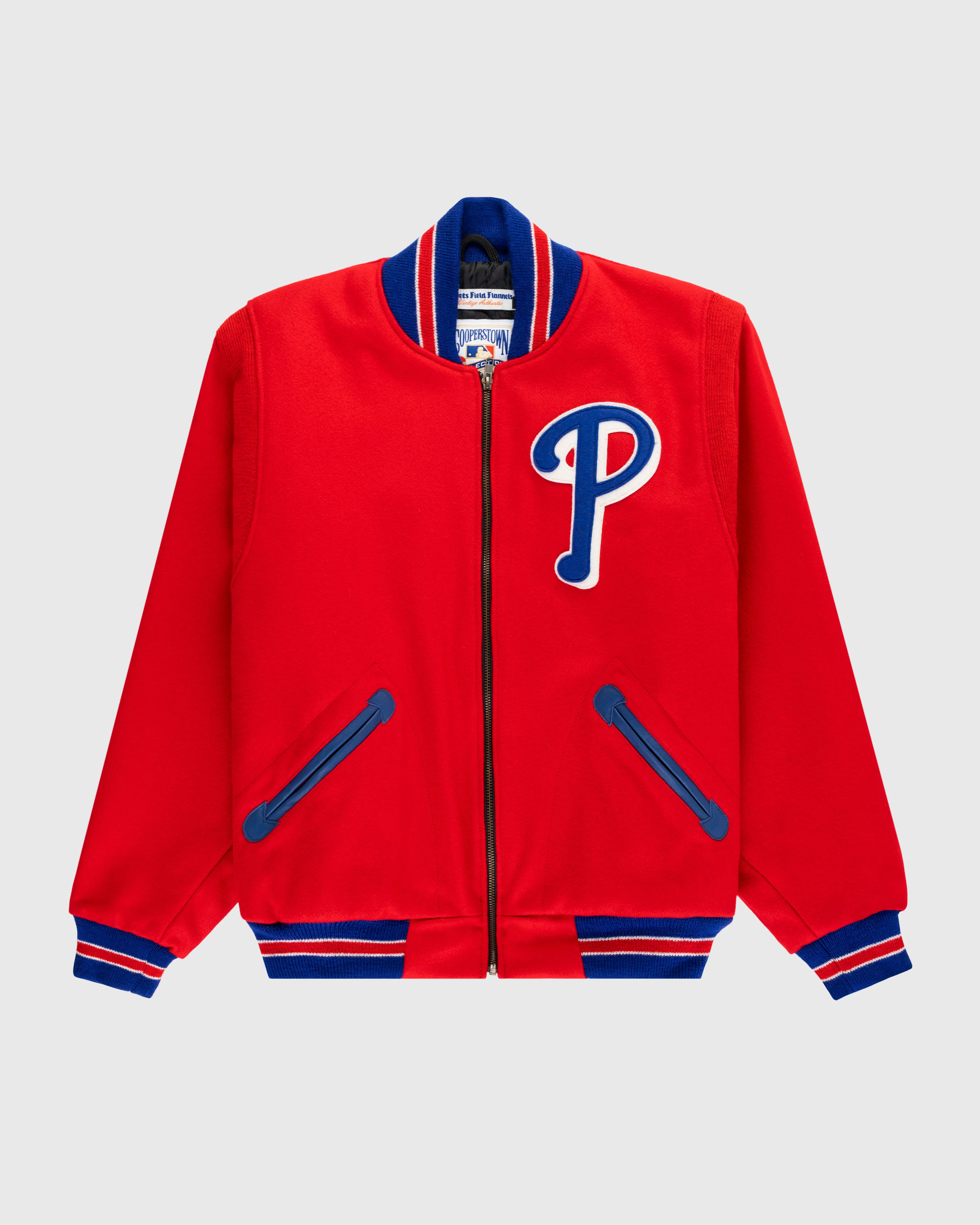 Philadelphia Phillies 1949 Authentic All Wool Varsity Jacket sold by Ebbets Field Flannels