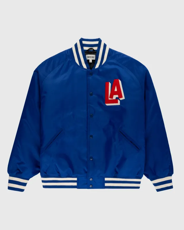Los Angeles Angels (PCL) Satin Varsity Jacket sold by Ebbets Field Flannels