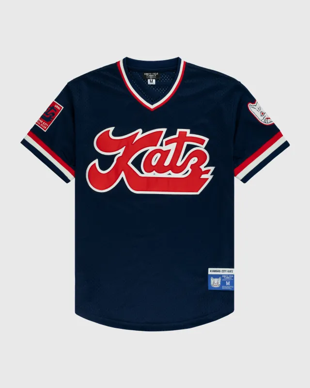 Kansas City Katz Mesh V-Neck Jersey sold by Ebbets Field Flannels