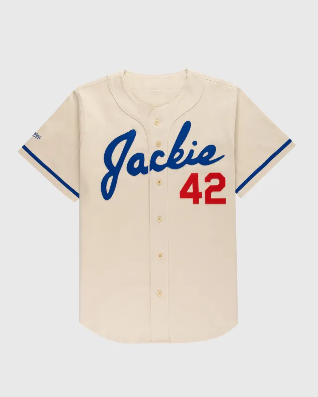 Jackie Robinson Cotton Twill Baseball Jersey sold by Ebbets Field Flannels