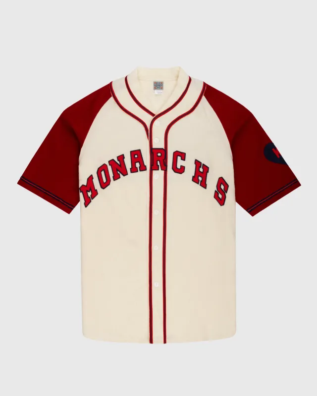 Kansas City Monarchs 1942 Authentic Wool Home Baseball Jersey sold by Ebbets Field Flannels