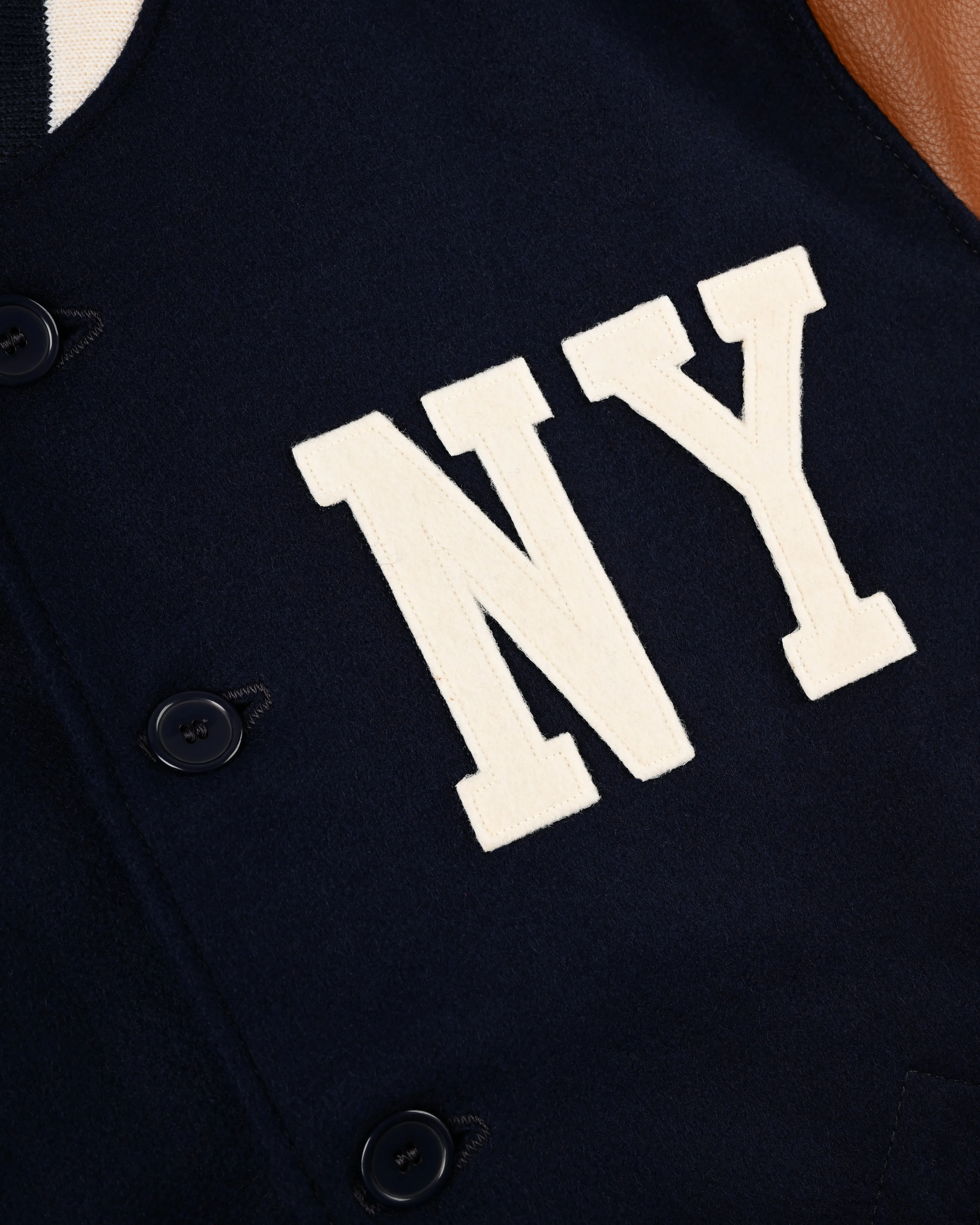 New York Black Yankees 1940 Authentic Wool & Leather Varsity Jacket sold by Ebbets Field Flannels product image thumbnail 4