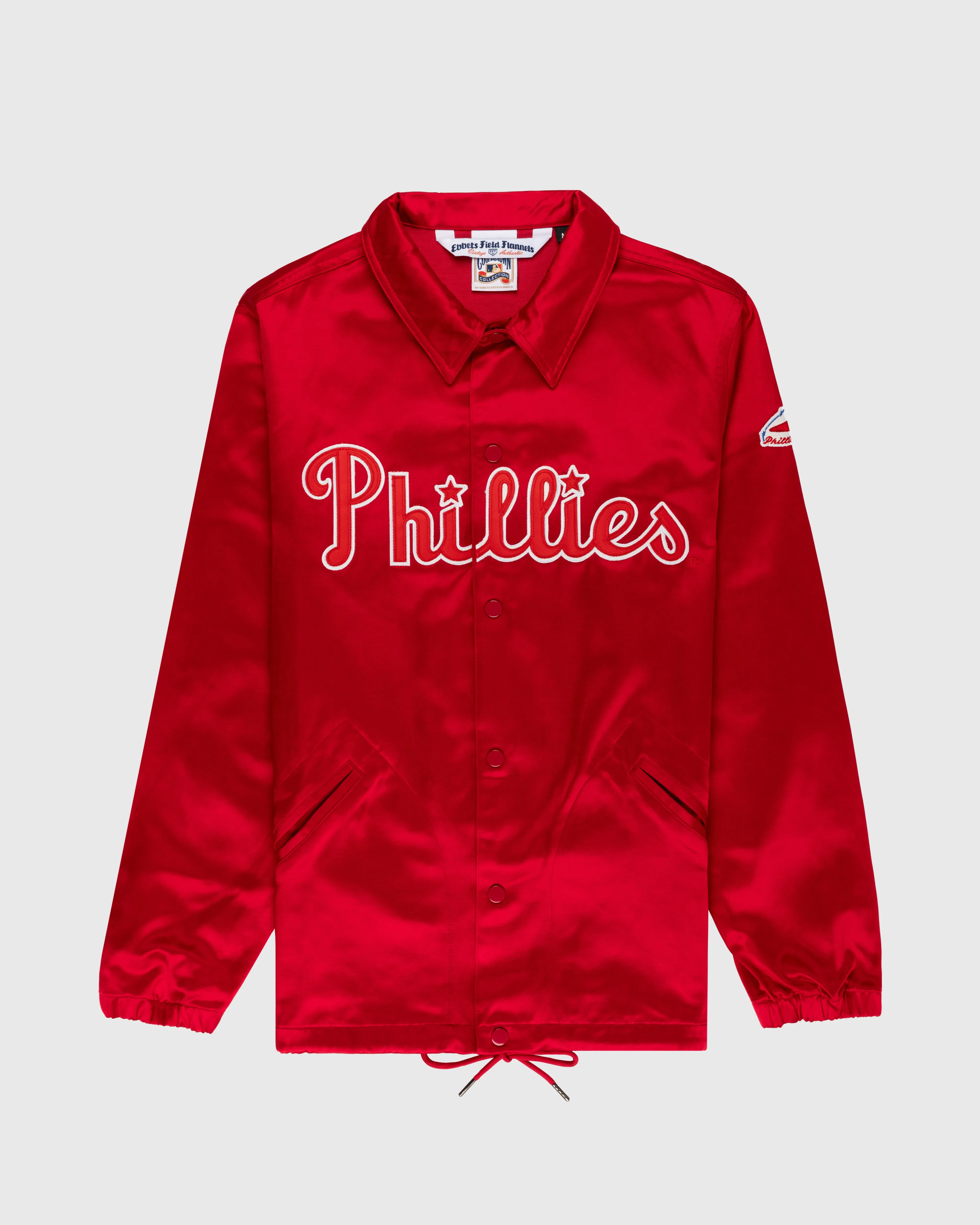 Philadelphia Phillies 1950 Satin Windbreaker Jacket sold by Ebbets Field Flannels