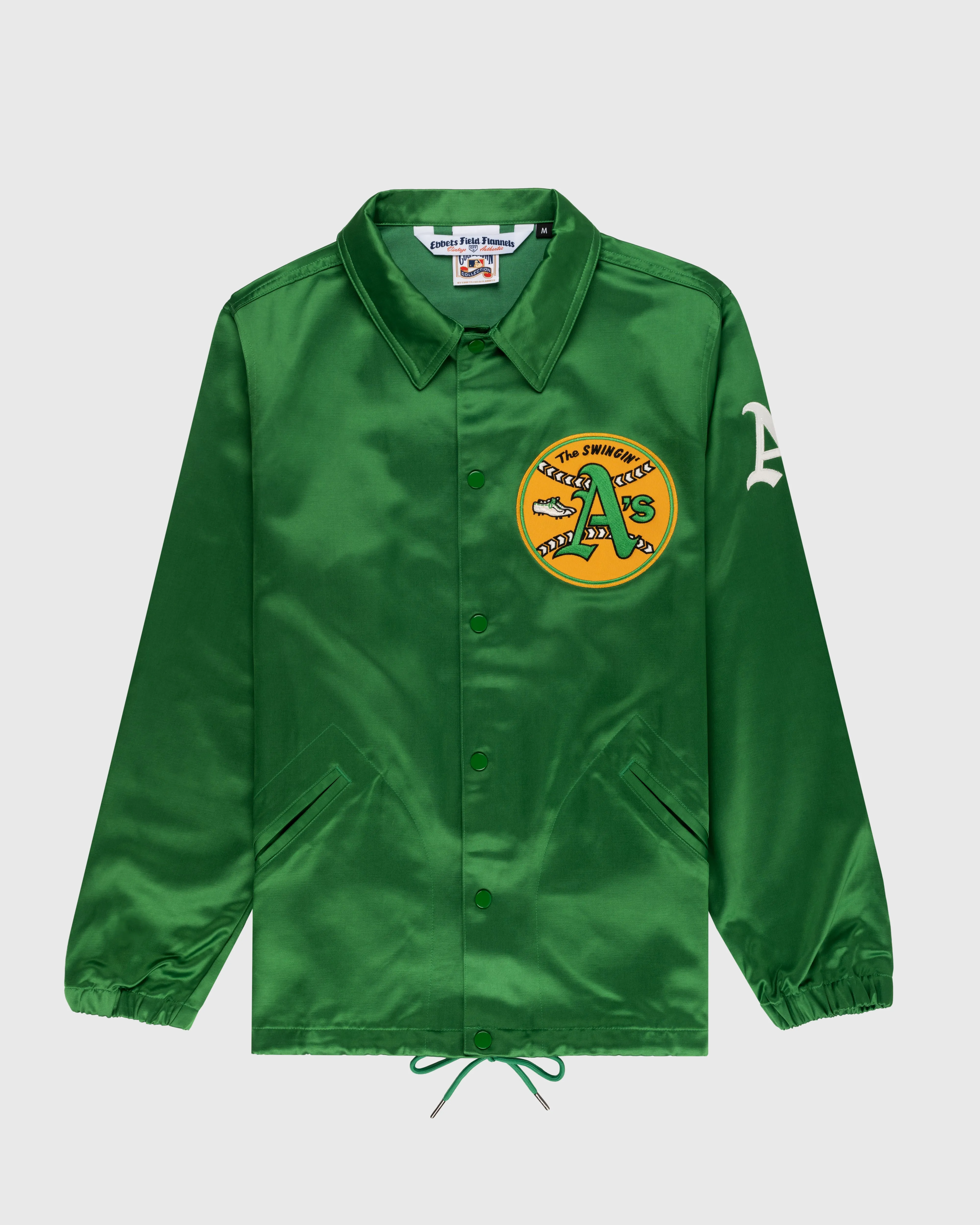 Oakland Athletics 1971 Authentic Satin Windbreaker Jacket sold by Ebbets Field Flannels