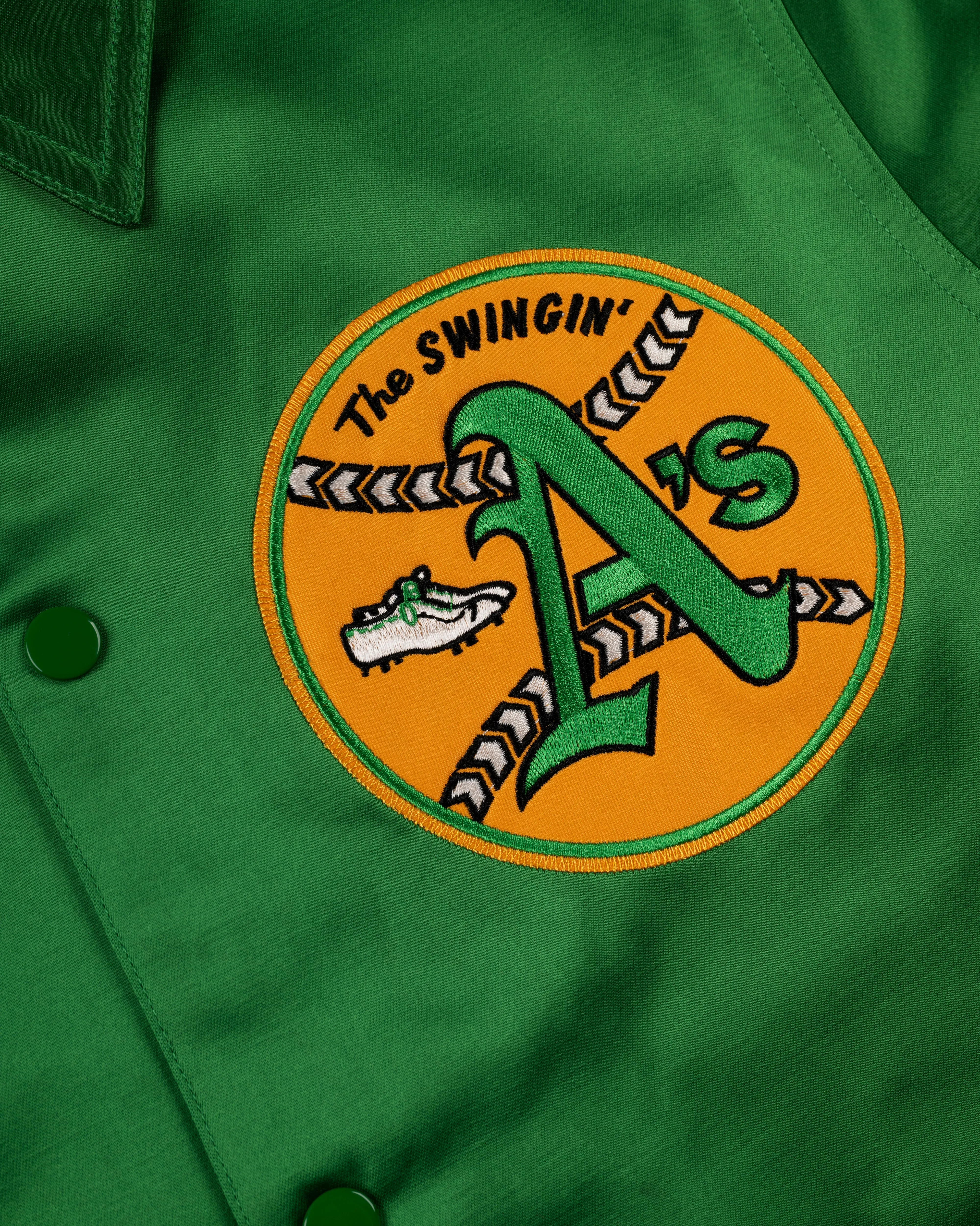 Oakland Athletics 1971 Authentic Satin Windbreaker Jacket sold by Ebbets Field Flannels product image thumbnail 2