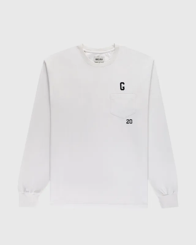 Homestead Grays Embroidered 'G' Long Sleeve Pocket Tee sold by Ebbets Field Flannels