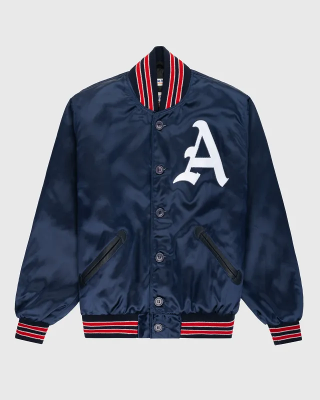 Kansas City Athletics 1960 Authentic All Satin Varsity Jacket sold by Ebbets Field Flannels
