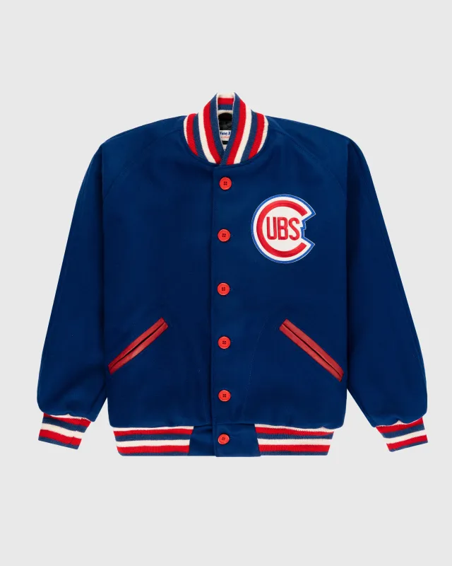 Chicago Cubs 1954 Authentic All Wool Varsity Jacket sold by Ebbets Field Flannels