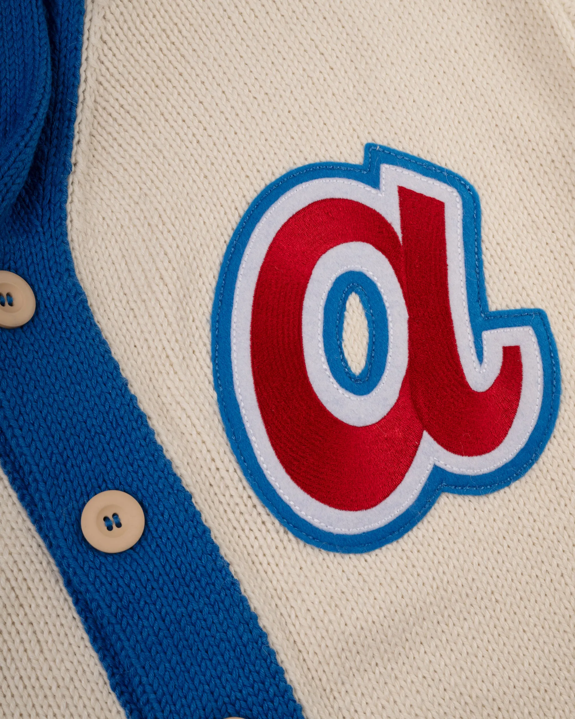 Atlanta Braves 1974 Wool Shawl Collar Sweater sold by Ebbets Field Flannels product image thumbnail 2