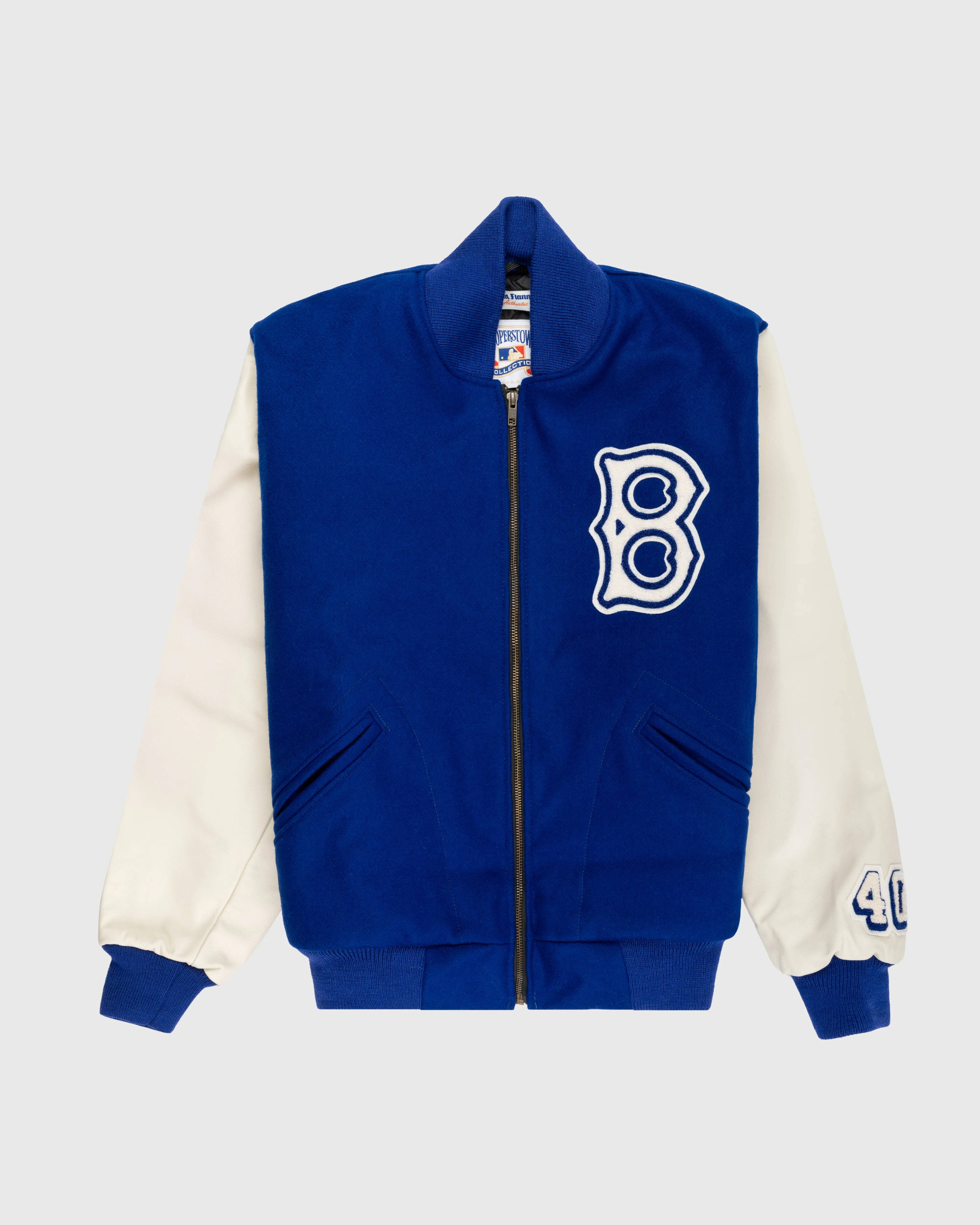 Brooklyn Dodgers 1940 Authentic Wool & Leather Varsity Jacket sold by Ebbets Field Flannels