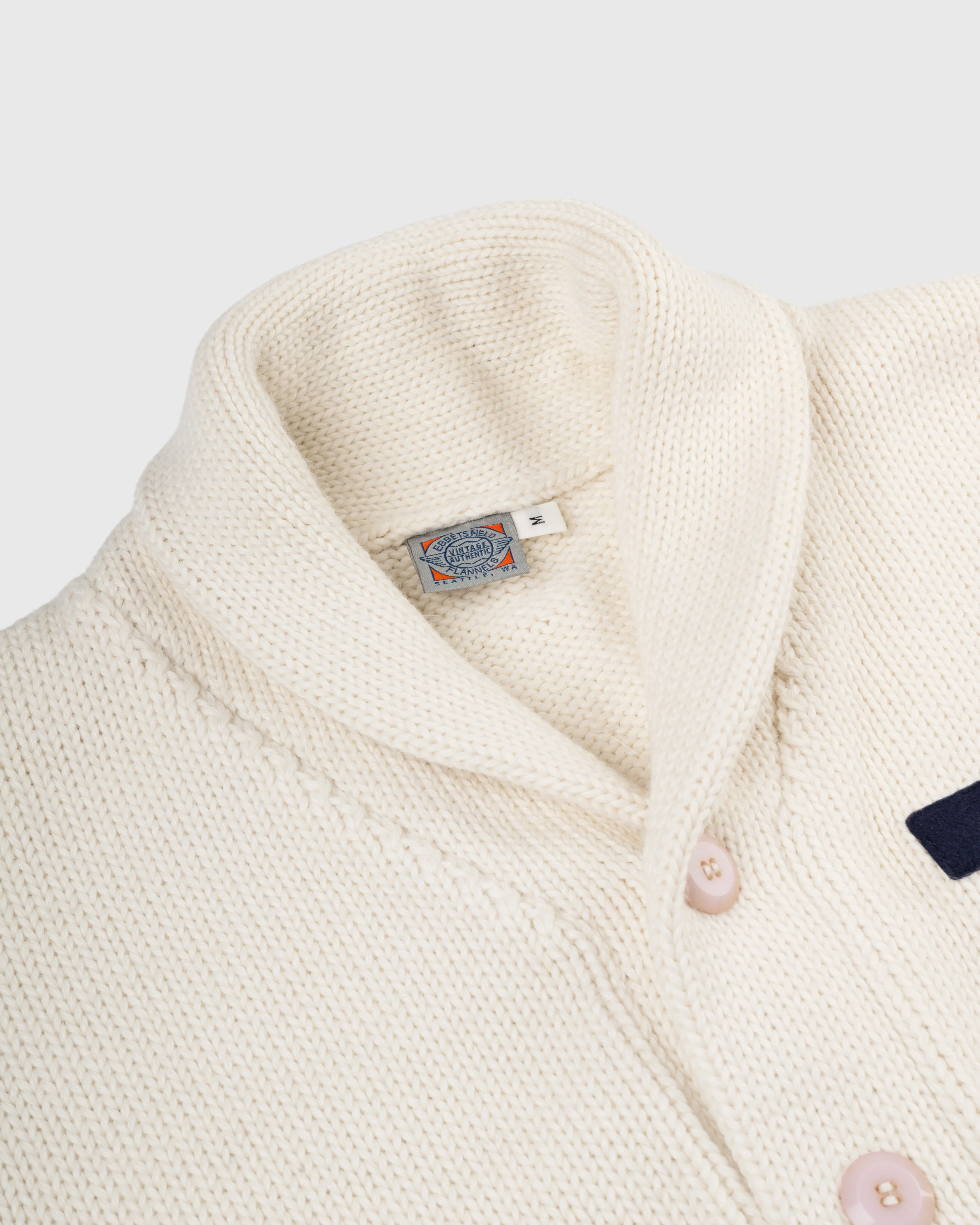 Yale University 1923 Wool Shawl Collar Sweater sold by Ebbets Field Flannels product image thumbnail 3