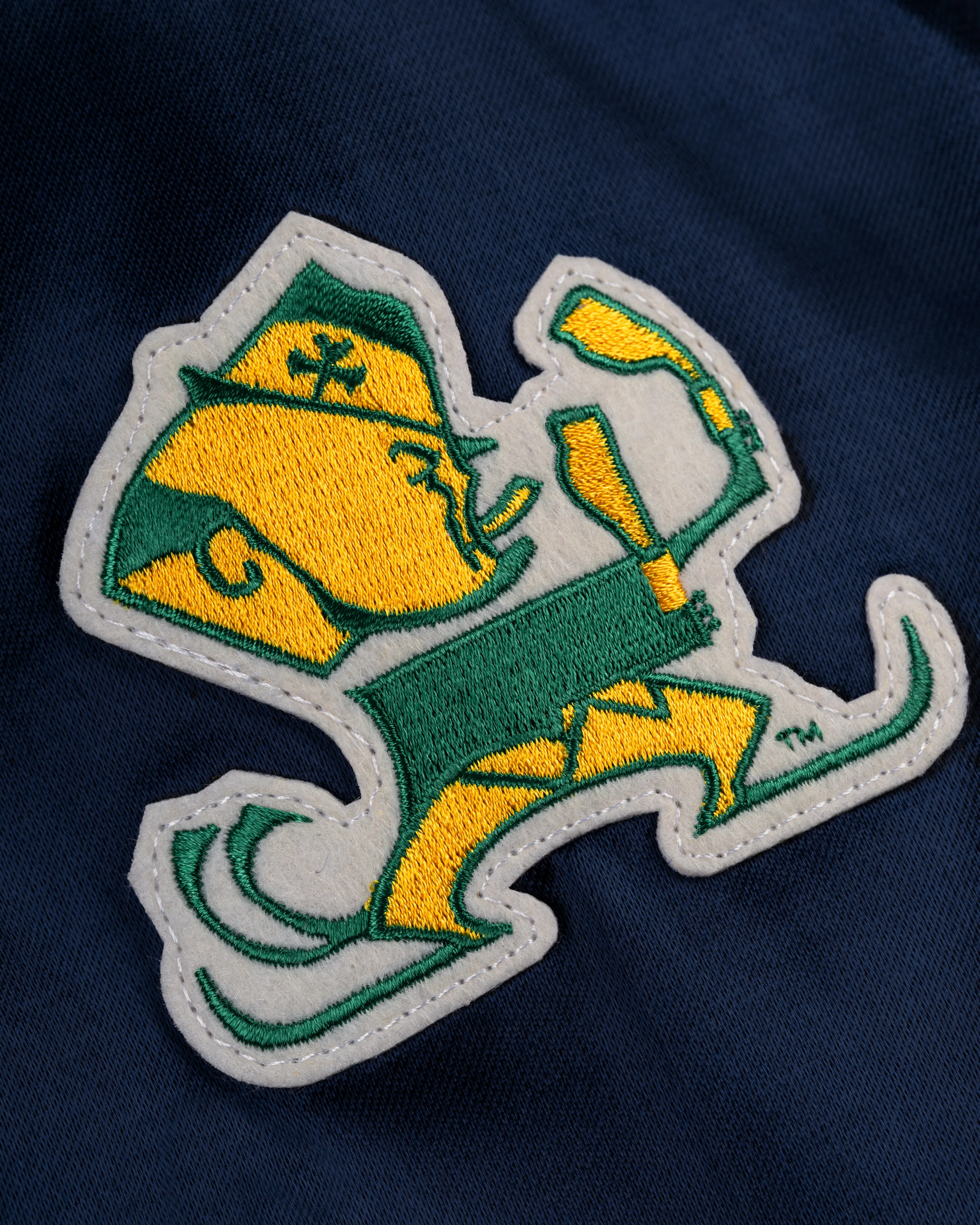 University of Notre Dame Satin Windbreaker Jacket sold by Ebbets Field Flannels product image thumbnail 5