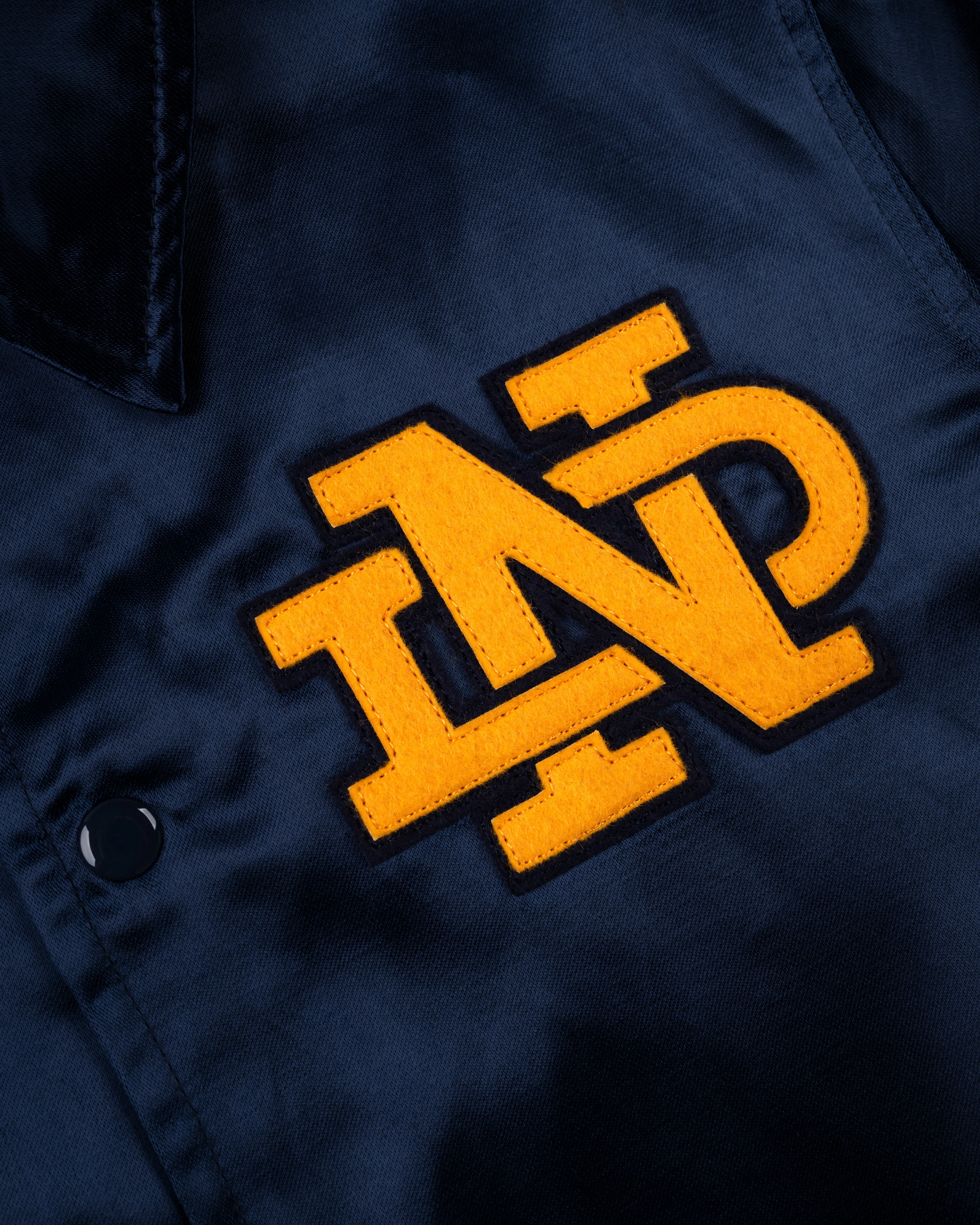 University of Notre Dame Satin Windbreaker Jacket sold by Ebbets Field Flannels product image thumbnail 3