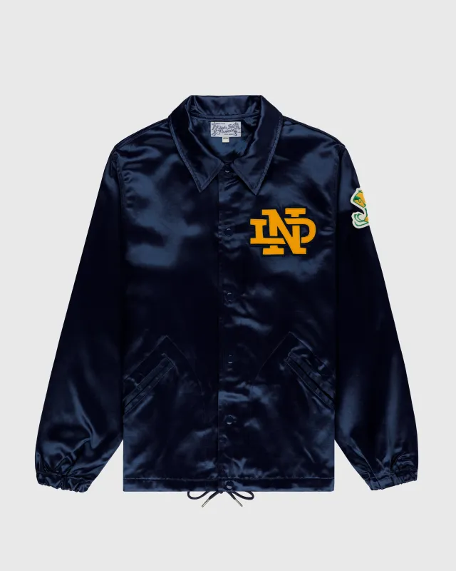 University of Notre Dame Satin Windbreaker Jacket made by Ebbets Field Flannels