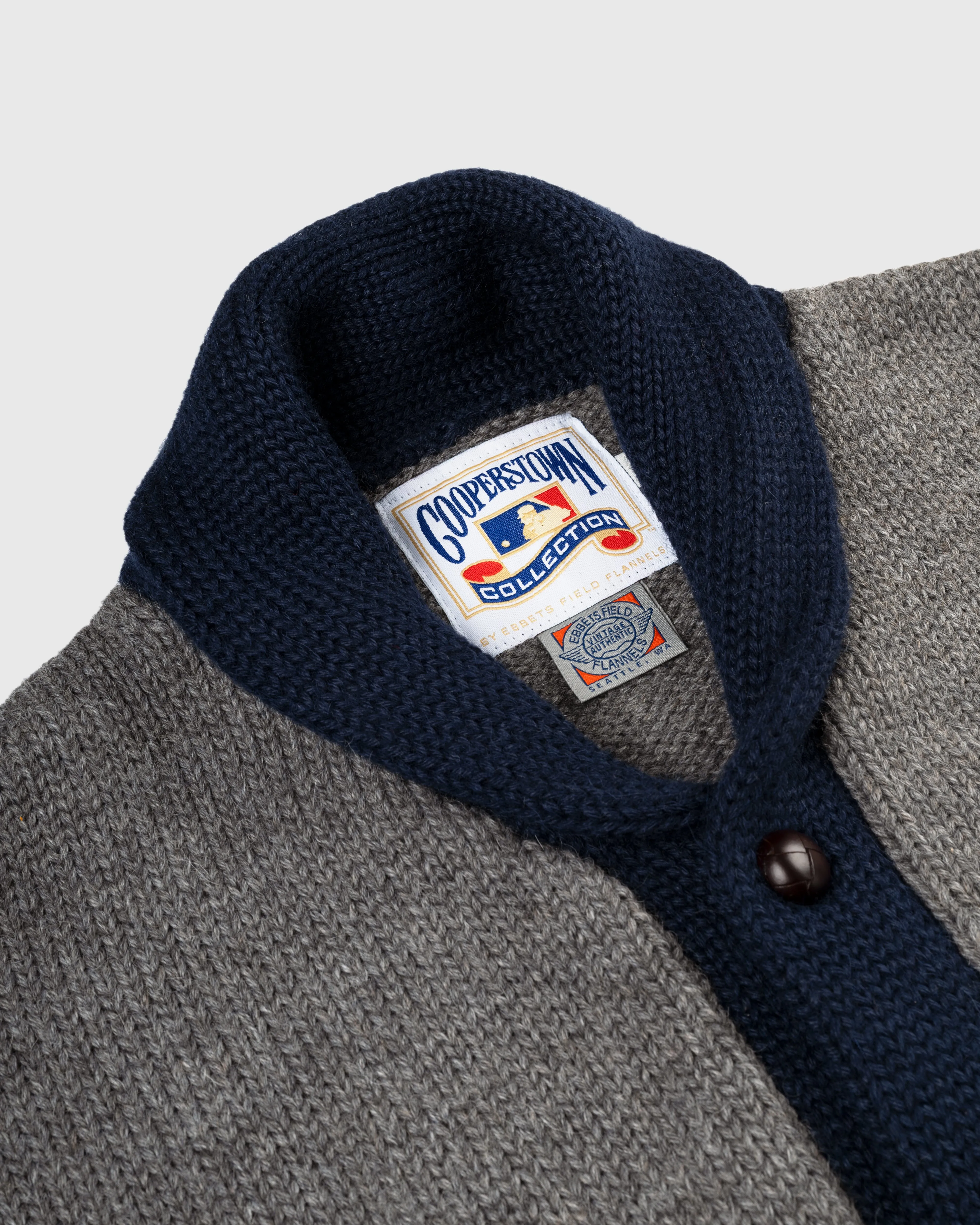 Brooklyn Robins (Dodgers) 1916 Wool Shawl Collar Sweater sold by Ebbets Field Flannels product image thumbnail 2