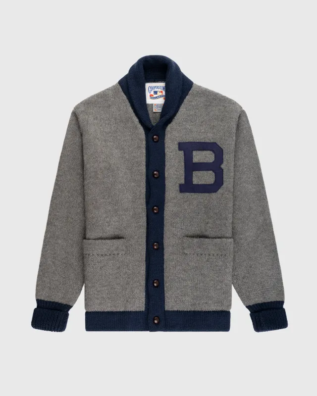 Brooklyn Robins (Dodgers) 1916 Wool Shawl Collar Sweater sold by Ebbets Field Flannels