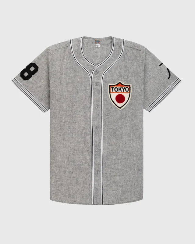 Tokyo Kyojin (Giants) 1936 Authentic Wool Road Baseball Jersey sold by Ebbets Field Flannels