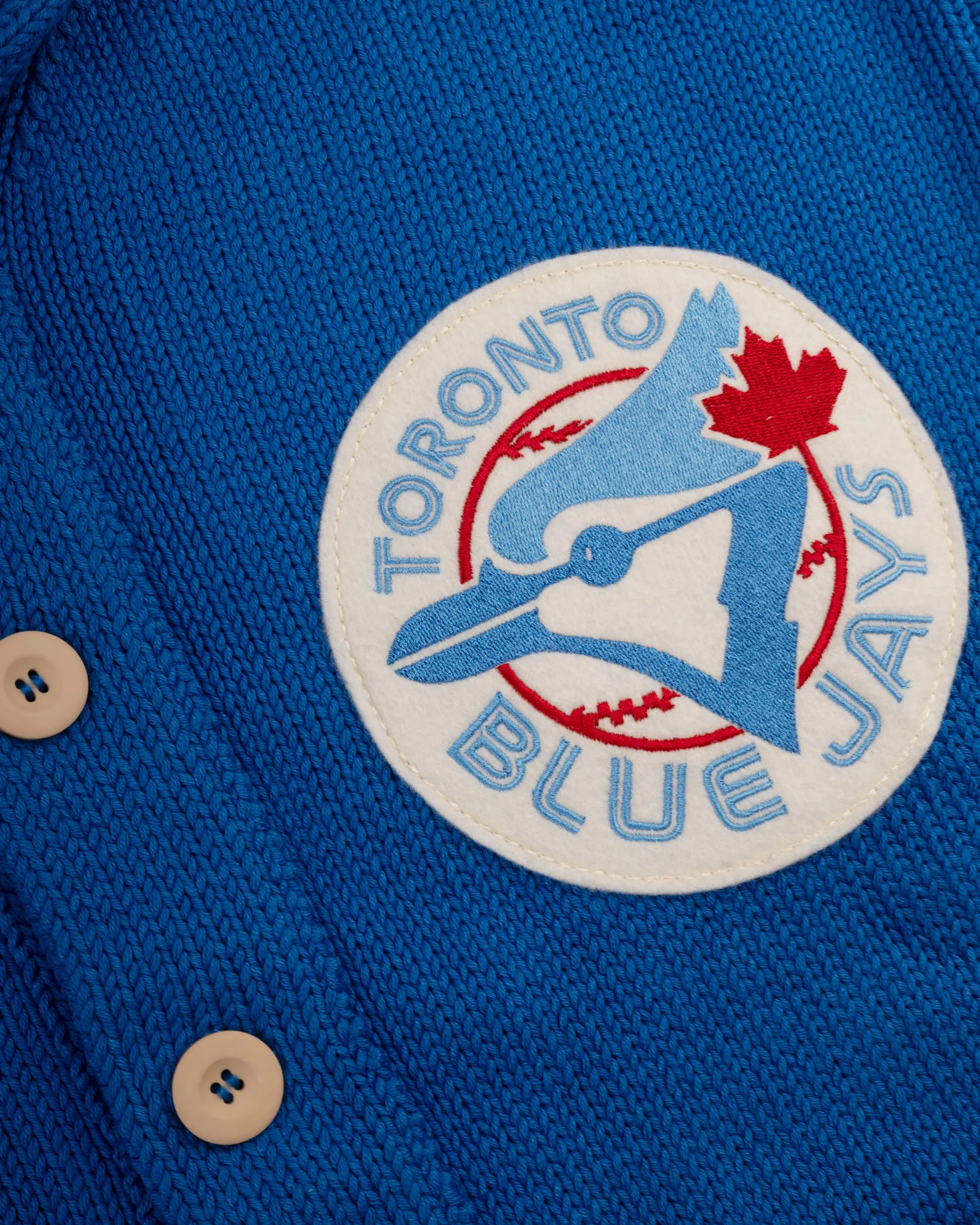 Toronto Blue Jays 1977 Wool Shawl Collar Sweater sold by Ebbets Field Flannels product image thumbnail 2