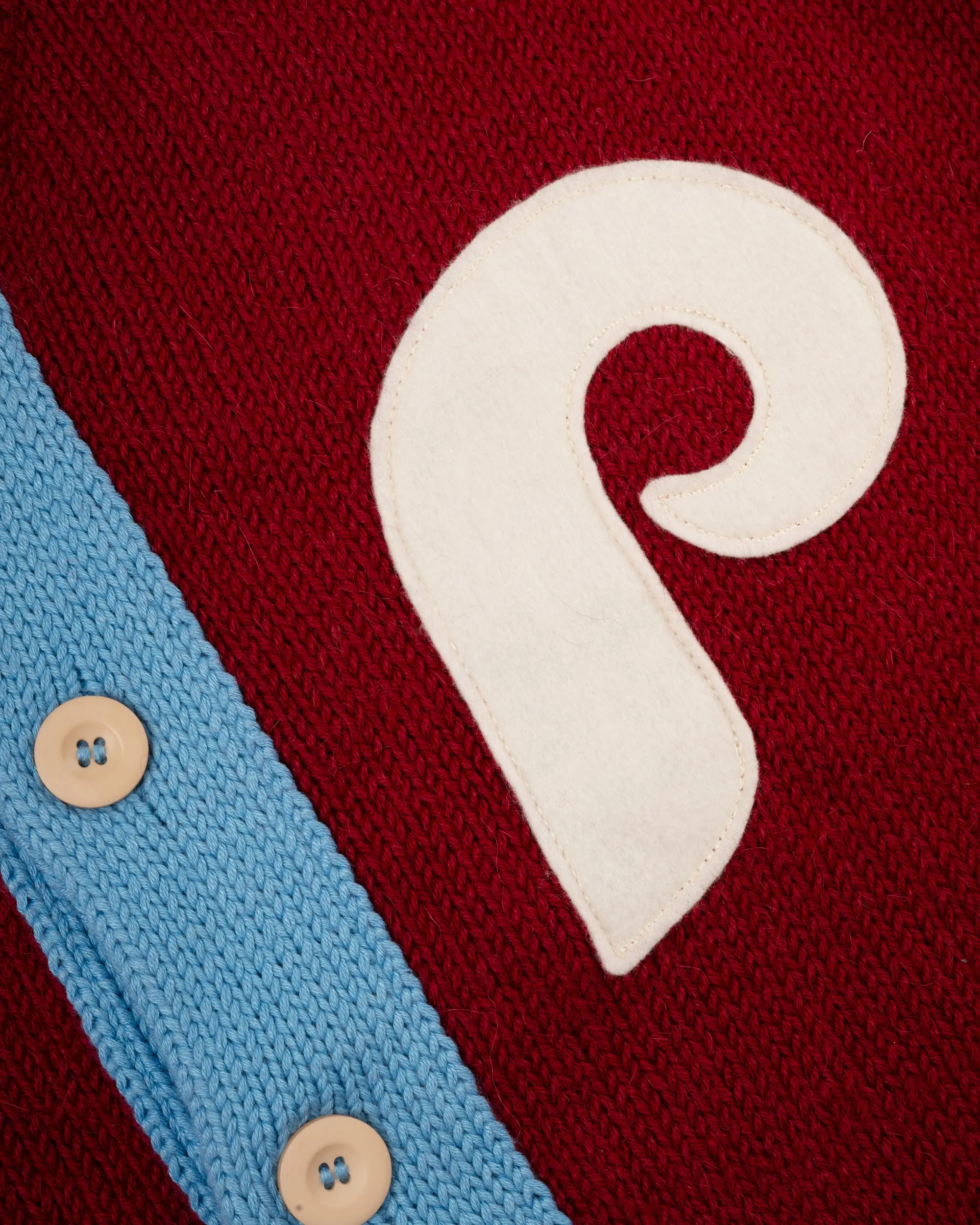 Philadelphia Phillies 1979 Wool Shawl Collar Sweater sold by Ebbets Field Flannels product image thumbnail 2