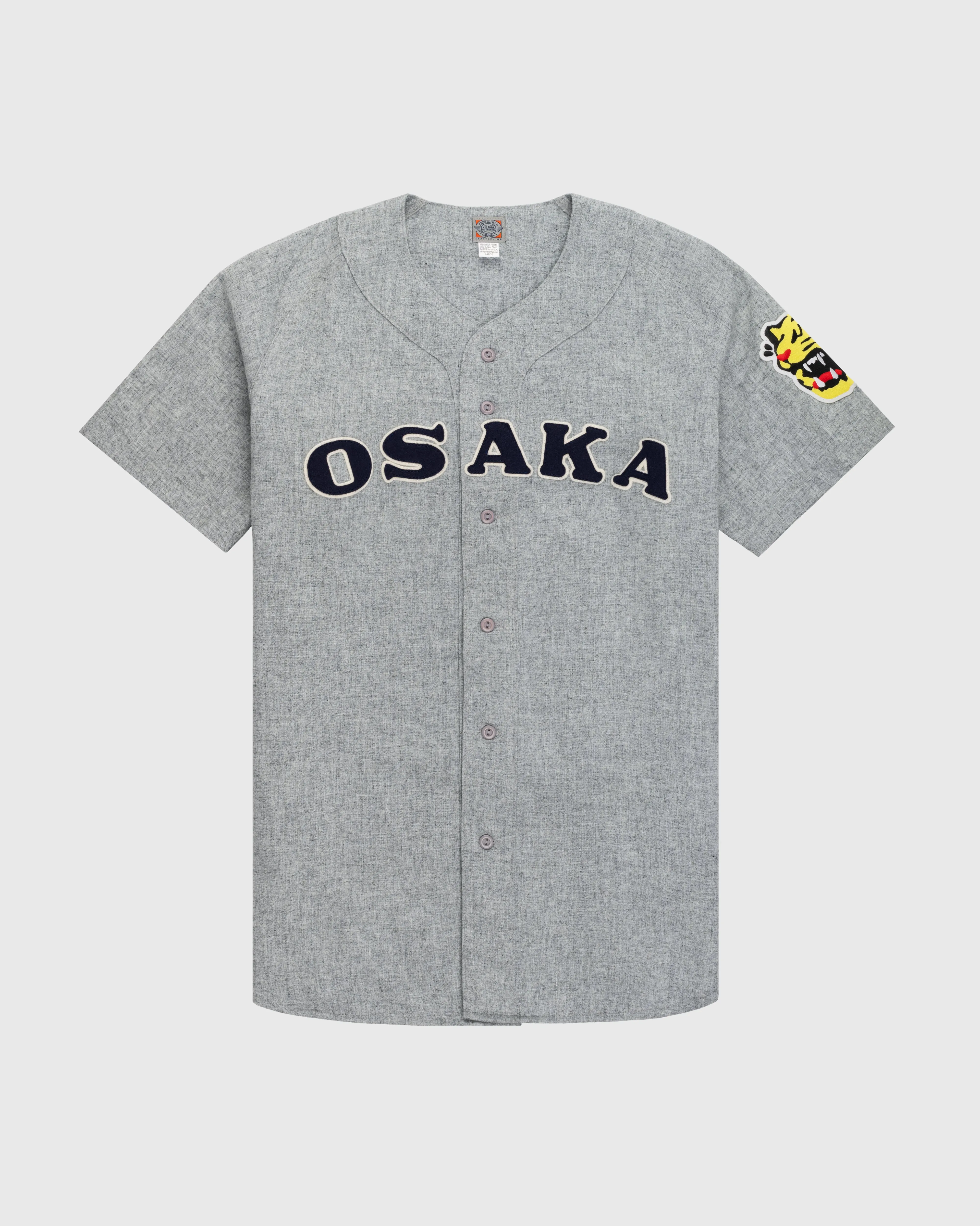 Osaka Tigers 1959 Authentic Wool Road Baseball Jersey sold by Ebbets Field Flannels