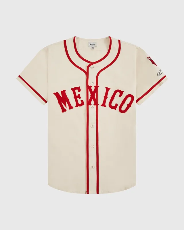 Diablos Rojos del Mexico Cotton Twill Baseball Jersey made by Ebbets Field Flannels