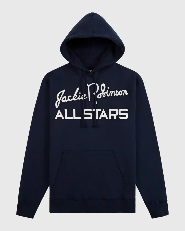 Jackie Robinson All-Stars Heavyweight Cotton Terry Pullover Hoodie made by Ebbets Field Flannels