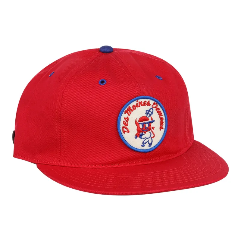 Des Moines Demons Cotton Twill Ballcap made by Ebbets Field Flannels