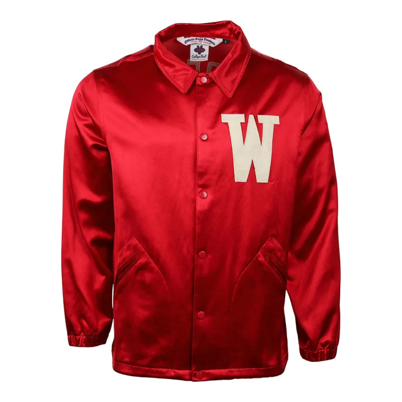 University of Wisconsin Satin Windbreaker made by Ebbets Field Flannels